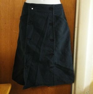 Blue and orange reversible A line skirt.